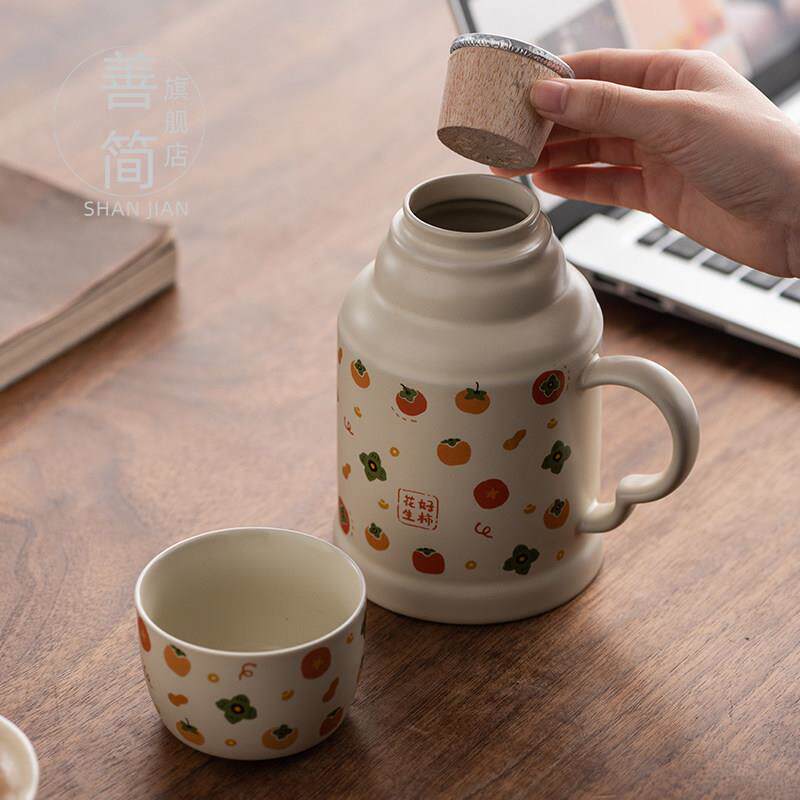 木灰用小暖壶国潮泡覆古陶瓷高档茶壶单个家大容量茶杯bf-1一壶草