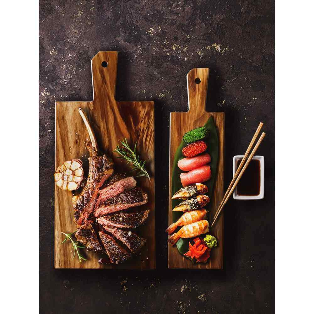 木质点心摆展示餐西餐牛扒餐具盘子木餐板餐垫家用披萨板托盘