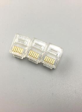 厂家6话P6C电水晶头芯水话晶头RJ12水晶头3986C数控六电头1000个