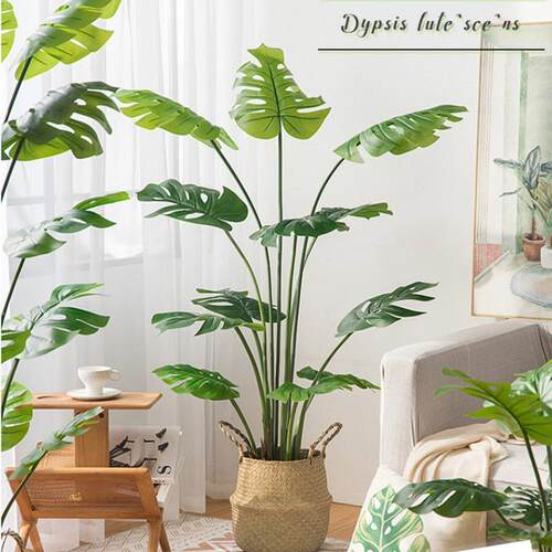 北欧风仿真龟背植物仿生绿植装饰摆件假龟背竹客厅室内落地盆栽树