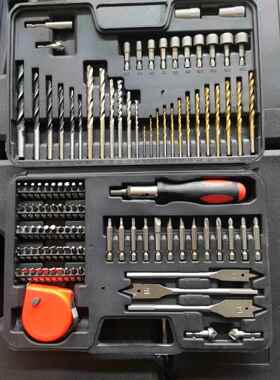 钻头工具109件套PC木工建工开孔器麻花钻头组套工具