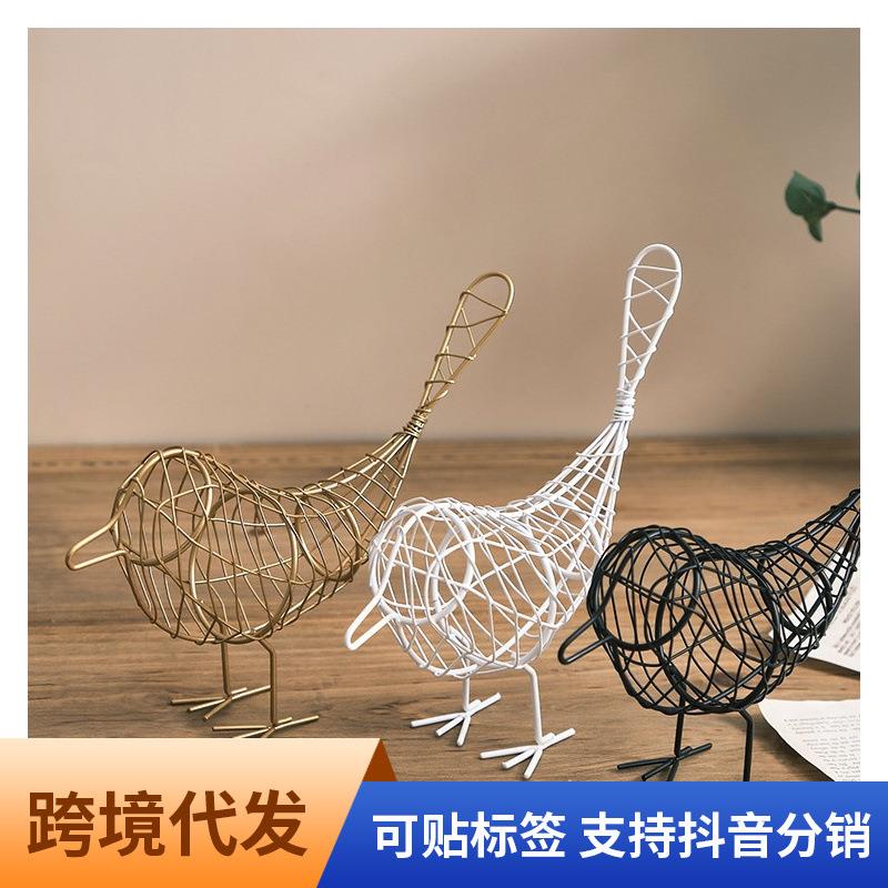 简约铁艺镂空侣小情鸟玄关摆客厅件酒饰柜装TB675060卧室宿舍桌面
