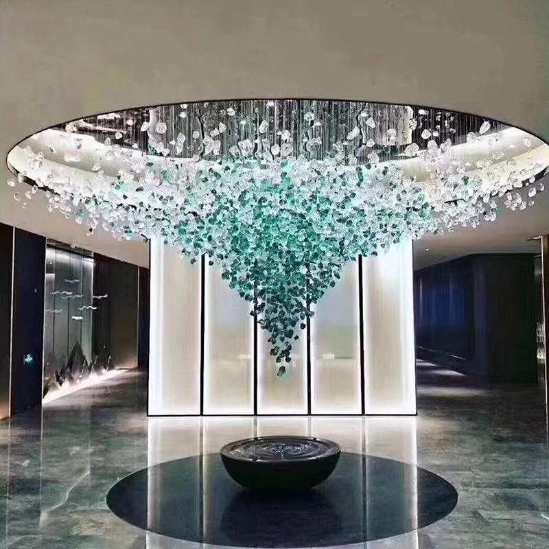酒店大堂石头装饰艺术珠宝店KTV酒吧店铺空中挂件售楼部沙盘吊饰