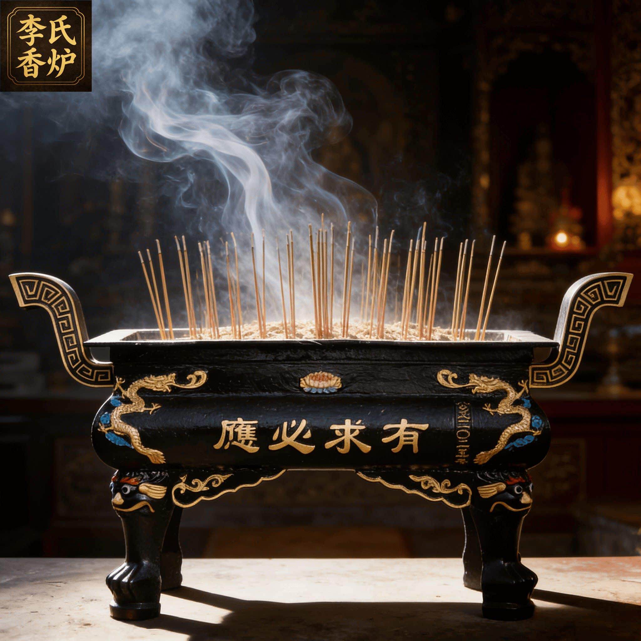 长方形铸铁香炉祠堂四方鼎寺庙祠堂专用定制佛堂供奉烧纸插香生铁