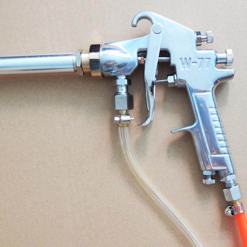 荣陈W-77口径多彩涂料喷枪压力水桶漆油水w-77包水包沙加大长杆喷