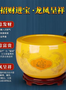 聚宝盆摆件招财聚店财陶瓷家用存钱罐陶缸瓷米八方来财铺DWHJBP开