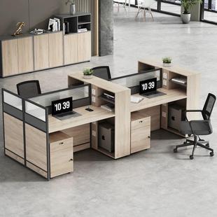 办公桌双人面对面办公室桌椅组合屏风办公桌现代简约职员电脑卡座