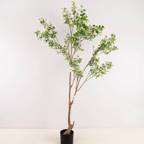 跨境拆分装海棠树真北欧简约小叶落地装饰植物仿真树装饰摆件