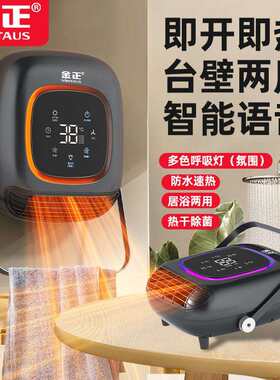 浴室取暖器暖风机家用节能电暖气幼婴儿卫生间语音洗澡壁挂式