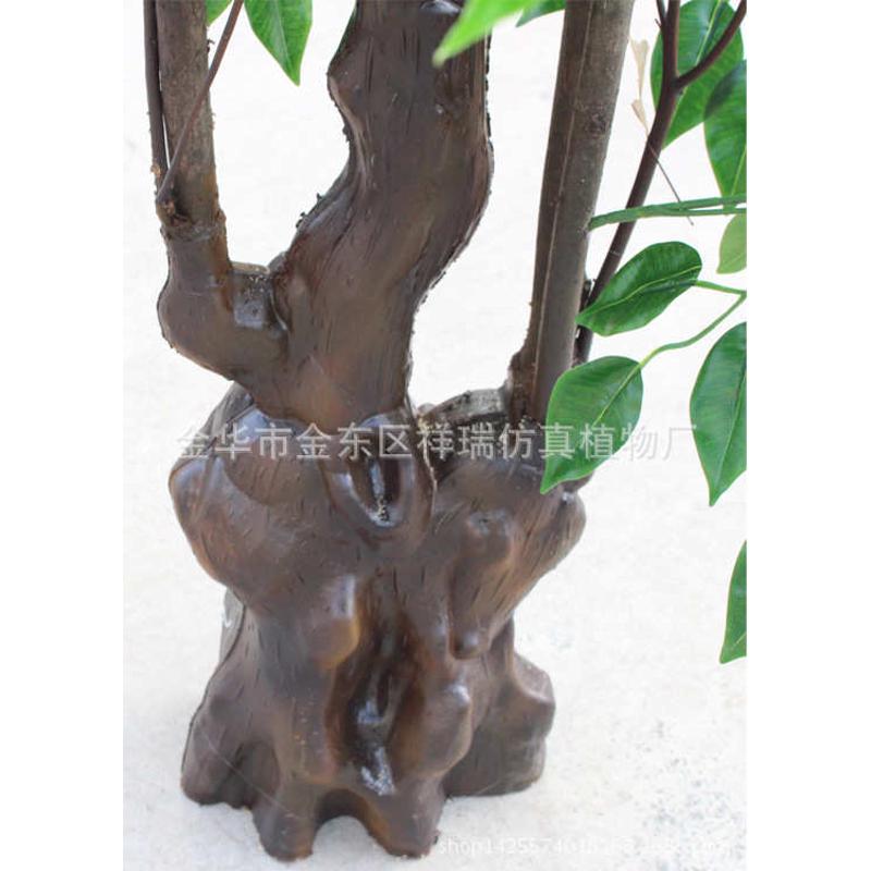 仿真植物1.5米榕树叶 过胶新绿榕叶白边榕叶拍摄背景工程装饰批发