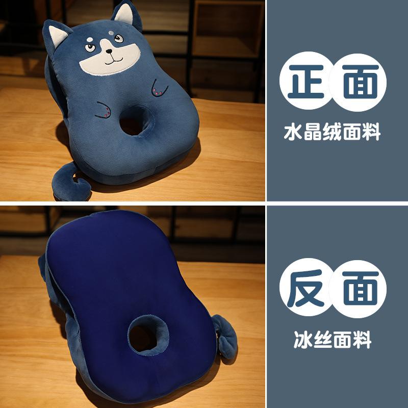 办公室冰丝凉动物冰丝午睡抱枕被