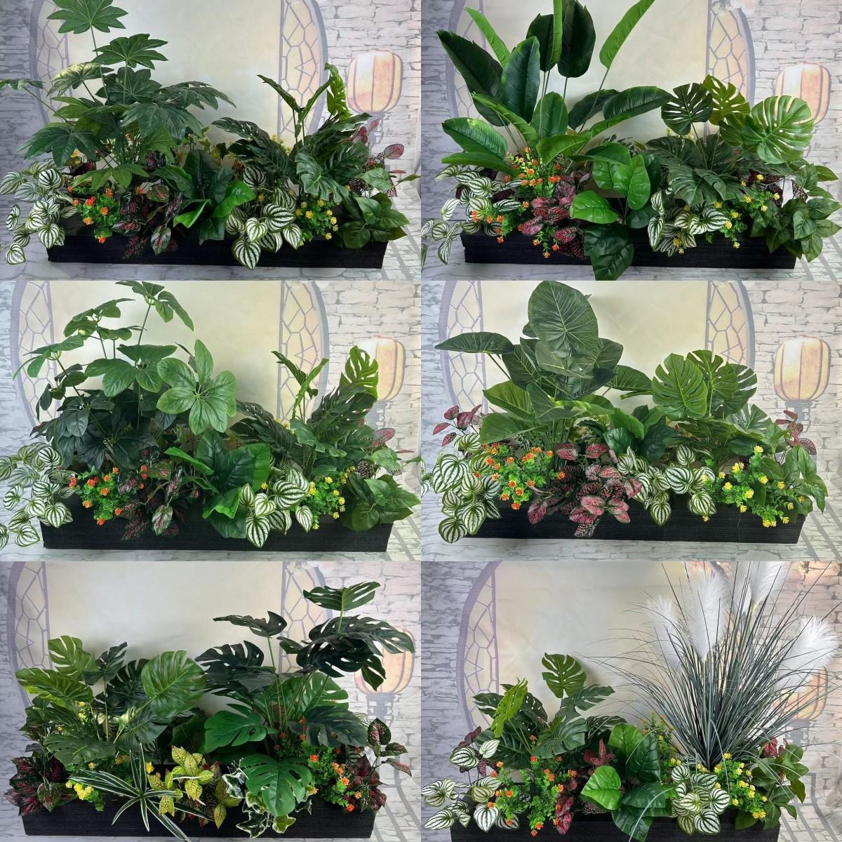彷真摆设植物隔断绿植摆件彷真绿色植物办公室客厅造景装饰四季常