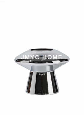 现代创意电镀银色蘑菇造型花瓶摆件客厅茶几玄关餐桌插花器装饰品