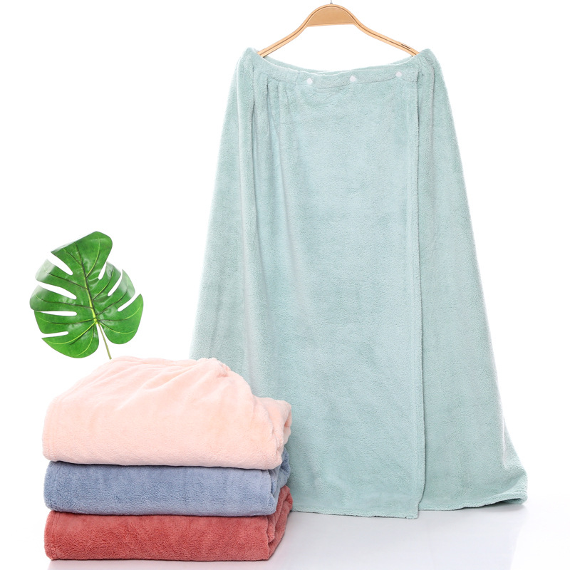 美容院跨境批发珊瑚吸水简约浴衣