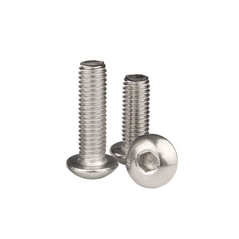 304圆头内六角机丝7380 不锈钢机牙螺丝盘头蘑菇头机螺钉M2M4M5M6