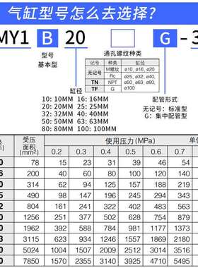 MY1B侧带磁性开关槽MY1B/10/16/20/25/32/400/63机械式无杆气缸