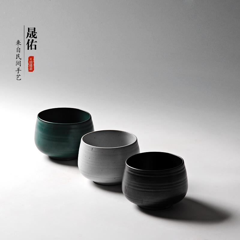 简约家用粗陶小号杯洗功夫茶具陶瓷茶洗水洗水盂茶海笔洗茶道零配