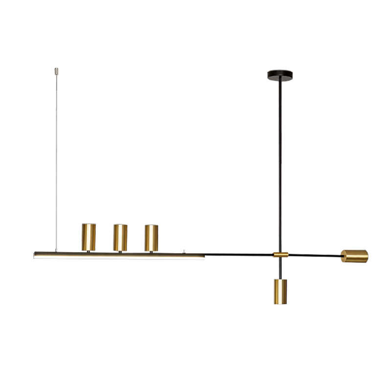 北欧简约餐厅灯现代一字长条饭厅灯意式极简吧台吊灯设计师书房灯