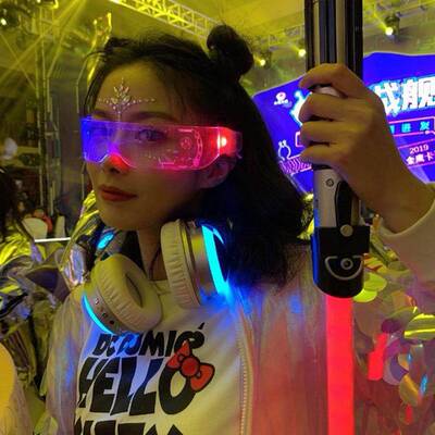Colorful EL Luminous Glasses Led Light Up Visor Eyeglasses