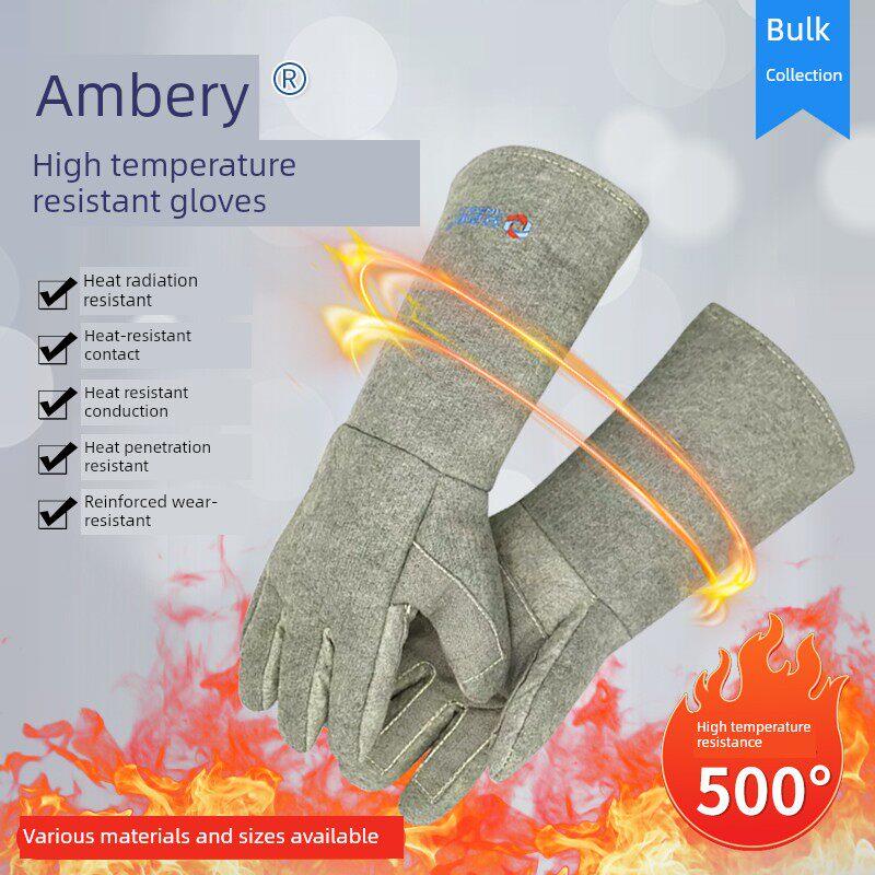 Amberly 538工业耐高温手套500度绝缘,防火,耐热,防烫,阻燃,