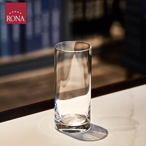 RONA洛娜classic经典饮料牛奶进口水晶玻璃耐热家用泡茶平底水杯