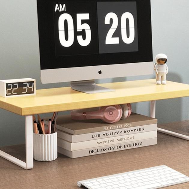 北欧轻奢台式电脑增高架办公室置物架收纳架桌面笔记本支架显示器