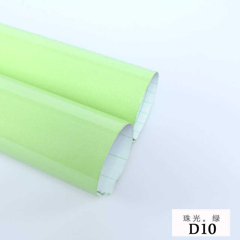 防珠光纸片发亮橱柜贴纸自油批面墙粘波音翻新膜防水衣柜纯色桌面