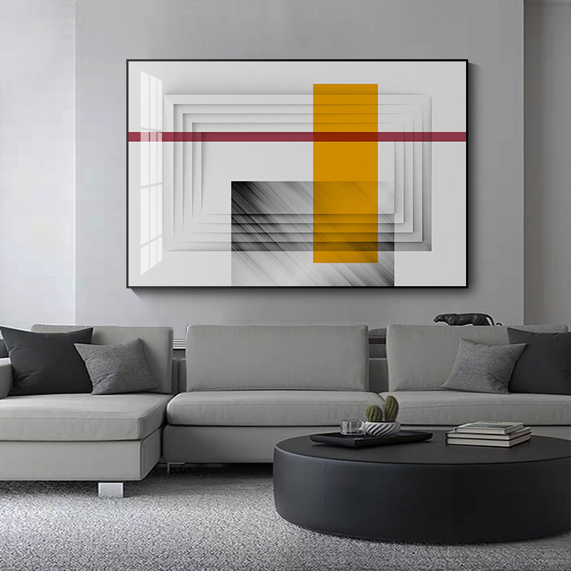 影拥 添色 现代简约抽象色块装饰画 办公室商业挂画 餐厅玄关壁画图片