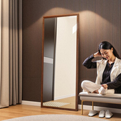 轻奢风全身镜家用落地镜复古镜壁挂高级感穿衣镜女生卧室试衣镜子