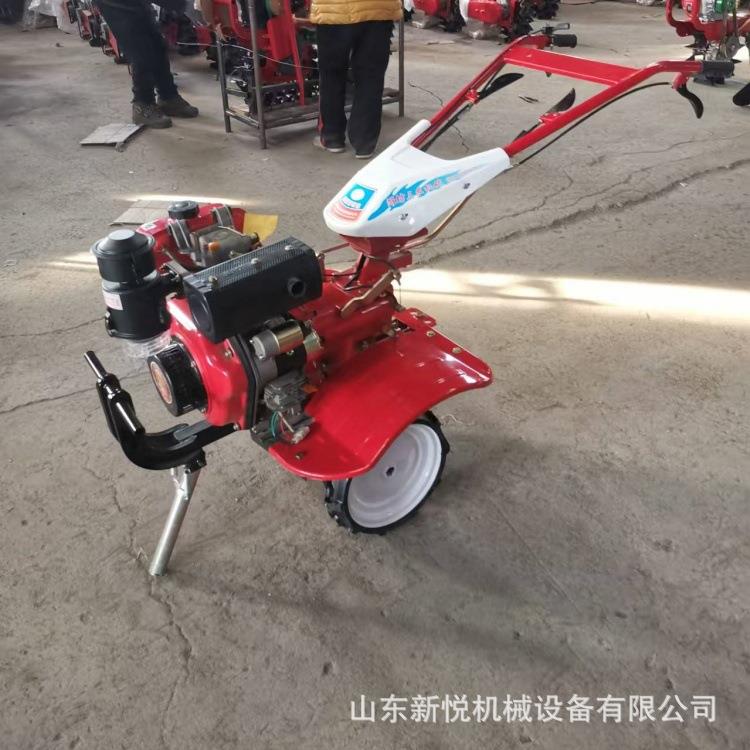 两驱小型微耕机柴油8马力耕田松土机手推式小型旋地机