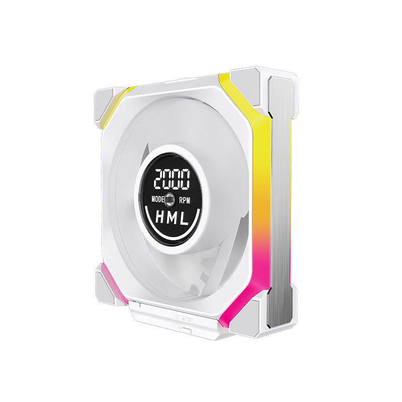 丛林豹星河积木V2数显侧面铝片ARGB灯光台式电脑机箱12cm散热风扇