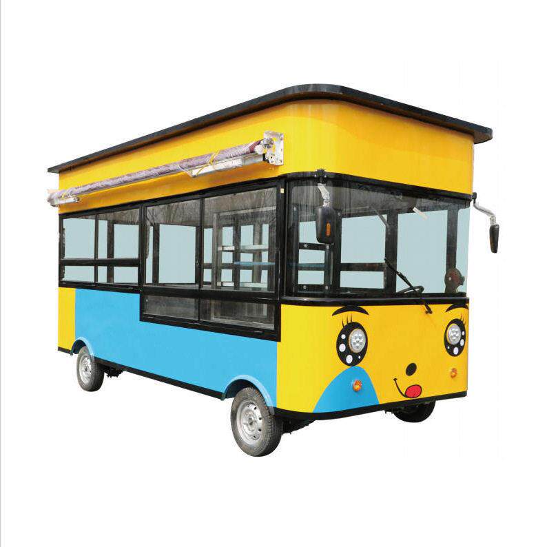 小吃车多功能餐车电动四轮流动早餐快餐车房车移动卤味熟食摆摊车