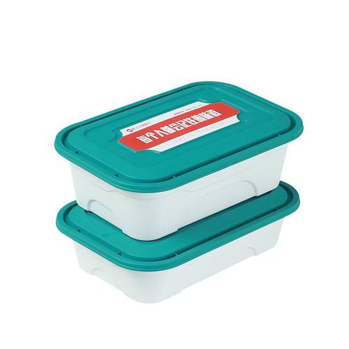 高档方形一性餐盒外次快餐打包盒长塑料卖饭盒水果便当盒K8000加