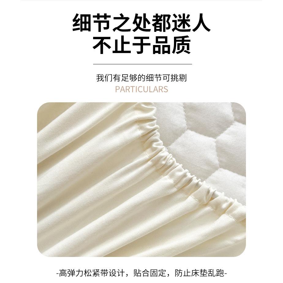 跨境A类夹棉床笠防水防尘罩隔尿保护套床罩水洗刺绣席梦思床罩