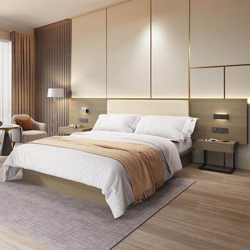 酒店床宾馆家具标间全套家具客房专用床头单双人民宿快捷旅馆公寓