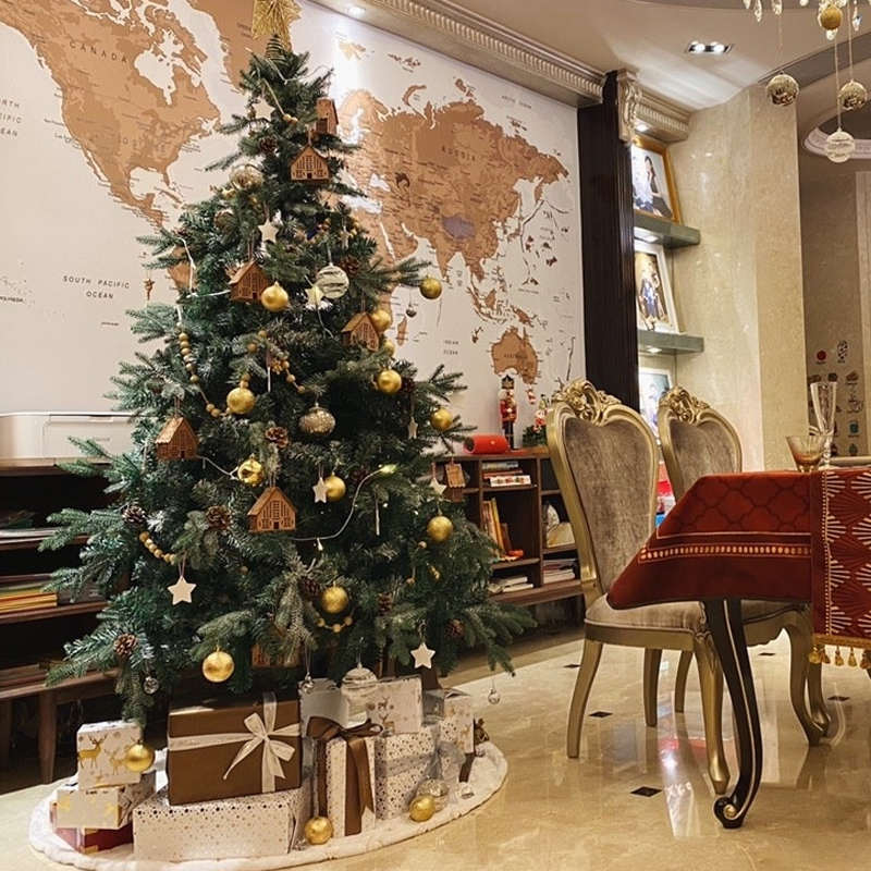 圣诞树ins风家用仿真加密带灯圣诞节装饰摆件2024新款发光高级感