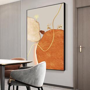 网红世若润风入口大厅客厅装饰画现橙代简约色沙发背壁景墙无高端