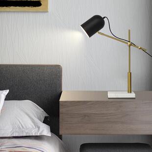后现代简约创意金属摇臂床头灯北欧客厅酒店书房书桌阅读LED台灯
