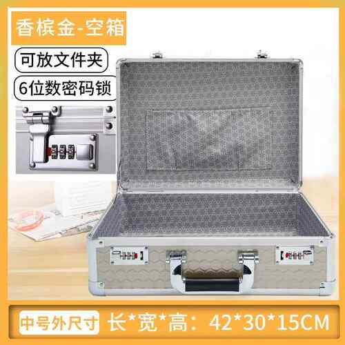 高档防手提密码收纳箱证书证件重要文件档案储物水箱子用保险箱型