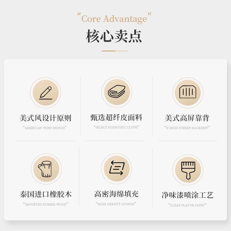 美式乡村实木床欧式双人床现代简约婚床1.8米主卧气压箱框储物床