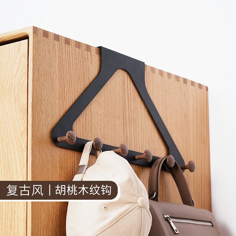 衣柜外侧面挂架门后挂钩挂衣架置物架柜顶柜子侧边挂衣钩收纳