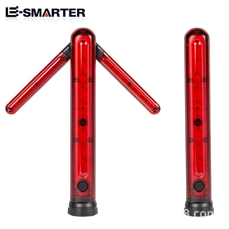 跨境新款箭头激光灯带磁铁工作灯装备可充电便携带挂钩安全警示灯