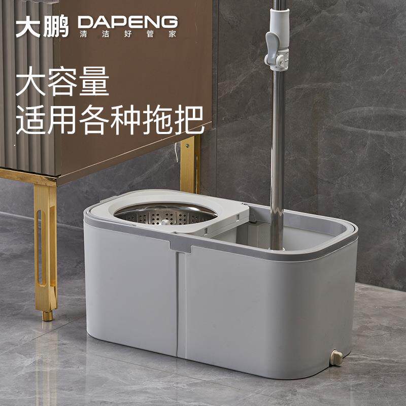 新洗款拖把用免手家人墩布带桶套装双370驱动甩干拖懒布把