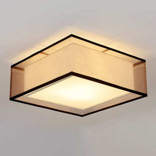 批发新中式 灯具 吸顶灯客厅灯LED正方形简约创意书房卧室餐厅中式