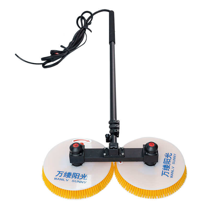 光伏清洗刷双头衡动力干洗水洗两用太阳能板清洗机无刷电机清洗刷