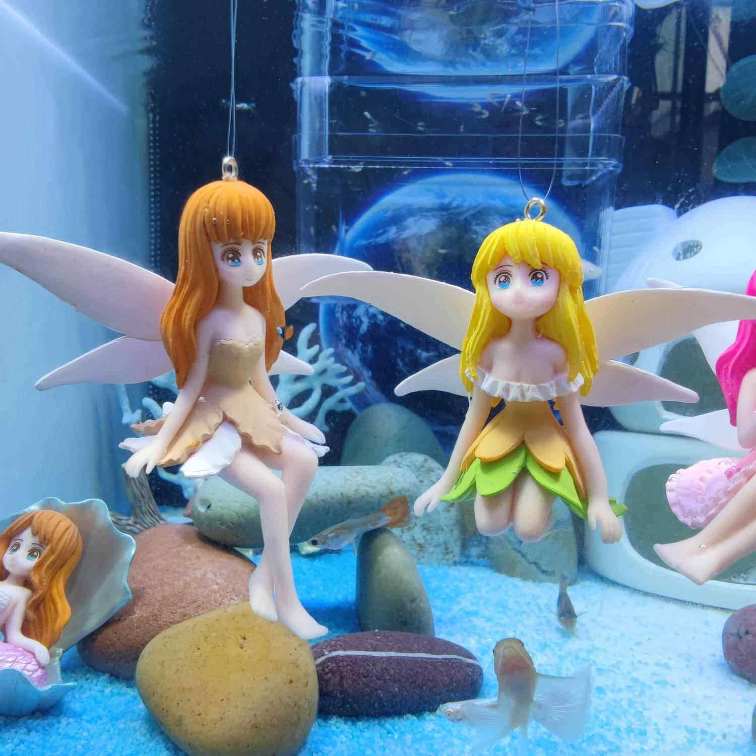 鱼缸造景漂浮摆件装饰品 花仙子小仙女造景海底世界观赏创意摆件