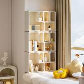 飘窗收纳窗台空间利用小书架书桌立柜储物置物架床头奶油风小柜子