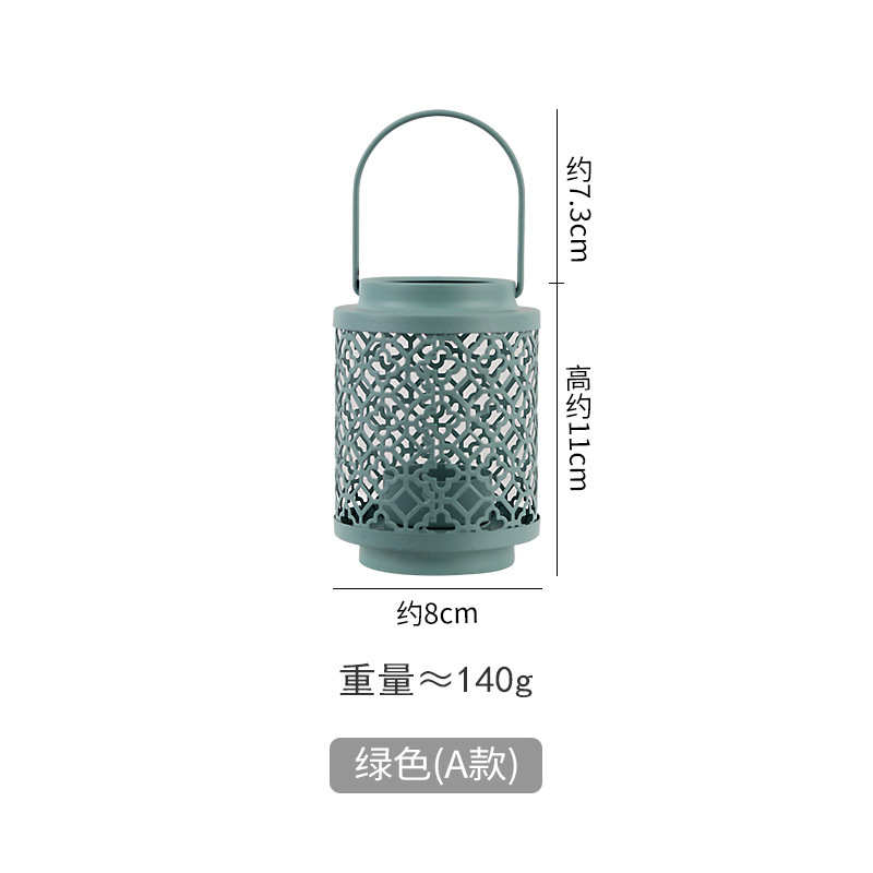 欧式田园铁艺风灯烛台现代中式古典婚庆道具蜡烛灯摆件