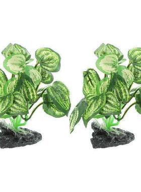 2 Pcs Artificial Plant Decoration for Fish Tank Aquarium