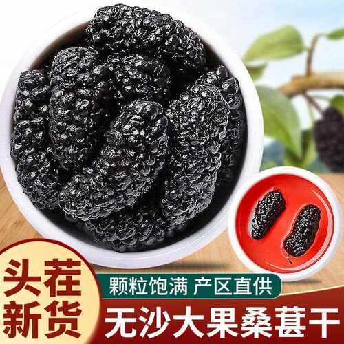 新疆包邮桑葚干500g黑桑椹桑椹干 干果大颗粒配黑枸杞泡水泡茶干